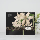 Barokke  Lily Gold Formal Wedding Program (Staand voorkant)