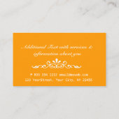  Barokke Luxurous    TypeMonogram Oranje Visitekaartje (Achterkant)