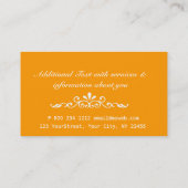  Barokke Luxurous    TypeMonogram Oranje Visitekaartje (Achterkant)