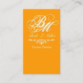  Barokke Luxurous    TypeMonogram Oranje Visitekaartje
