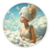 Barokke Majesteit in de Wolken Keramische Knop (Voorkant)