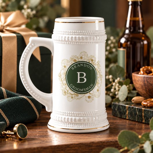Barokke Monogram Trouwgenoten Bierpul