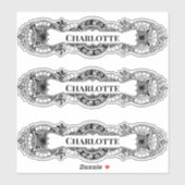  Barokke Naam Lijst Sticker (Vel)