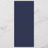 Barokke Navy Blauwe Trouw Menu (Achterkant)