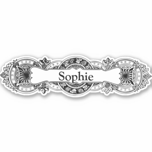 Barokke op maat gesneden vinylsticker sticker (Voorkant)