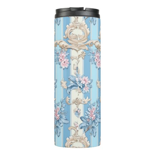 Barokke pastelbloem thermosbeker (Achterkant)