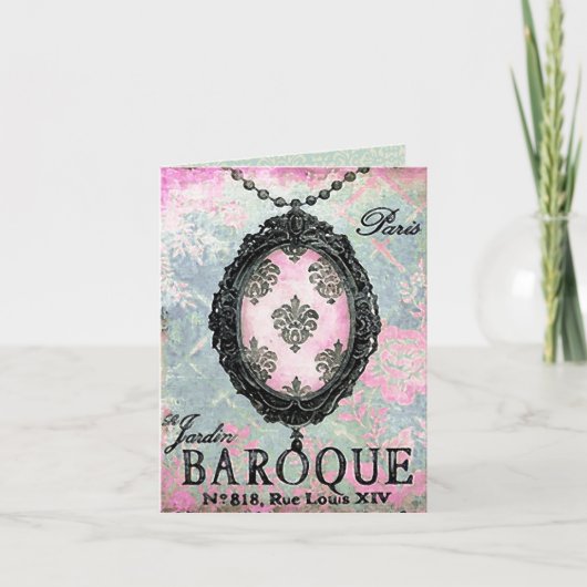 Barokke Pendant ~ Card/Invitation (Voorkant)