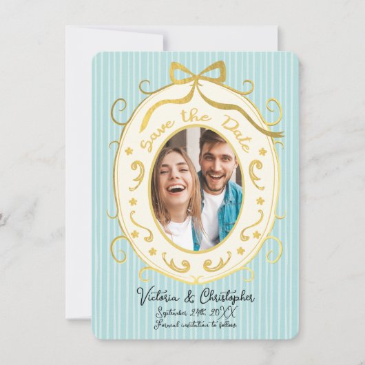 Barokke Regency Foto Bewaar de Datum Kaart (Voorkant)