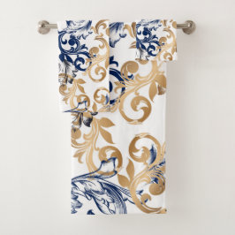Barokke Retro Klassieke Patroon Bad Handdoek