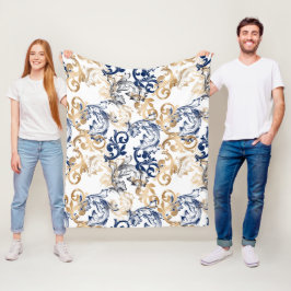 Barokke Retro Klassieke Patroon Fleece Deken