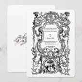 Barokke Rococo 1700'er bloemrand met cherubijnen Kaart (Voorkant / Achterkant)