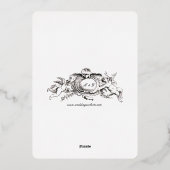Barokke Rococo 17e-eeuwse frame rand Folie Uitnodiging (Achterkant)