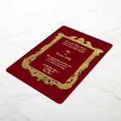 Barokke Rococo 17e-eeuwse frame rand Folie Uitnodiging (Gedraaid)