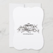 Barokke Rococo 18e-eeuwse kleur draak rand Kaart (Achterkant)