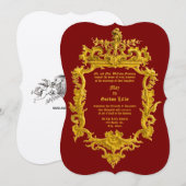 Barokke Rococo 18e-eeuwse kleur draak rand Kaart (Voorkant / Achterkant)
