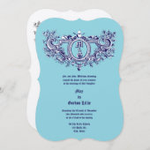 Barokke Rococo Cartouche Vlammende Harten & Vogels Kaart (Voorkant / Achterkant)