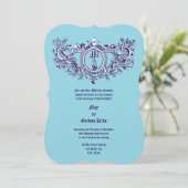 Barokke Rococo Cartouche Vlammende Harten & Vogels Kaart (Staand voorkant)