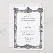 Barokke Rococo Fruit & Floral Lijst Wedding Kaart (Voorkant)