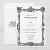 Barokke Rococo Fruit & Floral Lijst Wedding Kaart (Voorkant / Achterkant)