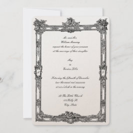 Barokke Rococo Fruit & Floral Lijst Wedding Kaart