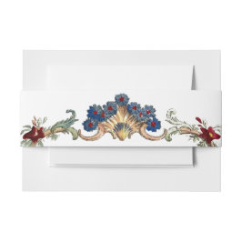  Barokke Rococo-kleurenFloral grens Uitnodigingen Wikkel