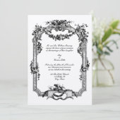 Barokke Rococo Roos Grape Lijst Kaart (Staand voorkant)