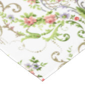  Barokke Rococo Scrolls & Rozen Patroon Tafelkleed (Gekanteld)