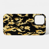 Barokke Rococo, Victoriaanse bloempatroon. iPhone Hoesje (Achterkant horizontaal)