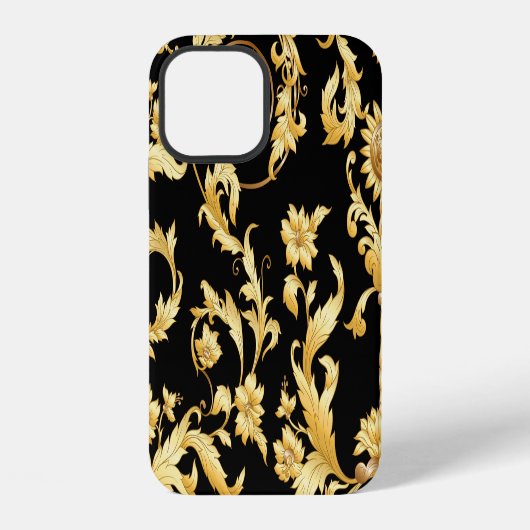 Barokke Rococo, Victoriaanse bloempatroon. iPhone Hoesje (Achterkant)
