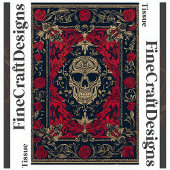  barokke rode & zwarte schedel Decoupage 146 Tissuepapier