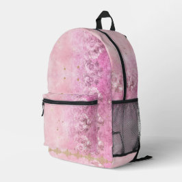 Barokke Roze Damast Grunge - Rugzak