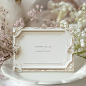 Barokke RSVP-kaart voor bruiloft Kaart