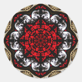 Barokke schedel Roos Sticker