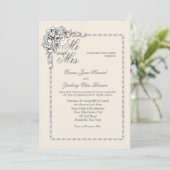 Barokke schoonheid bruiloft uitnodiging (Staand voorkant)