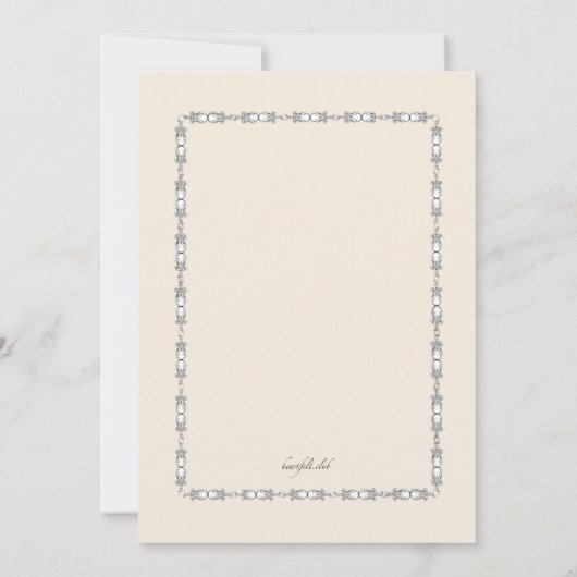 Barokke schoonheid bruiloft uitnodiging (Achterkant)