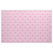 Barokke Skull Stripe Pattern Pink Fabric Stof (Yard (91,4 cm))