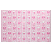 Barokke Skull Stripe Pattern Pink Fabric Stof (Fat Quarter)