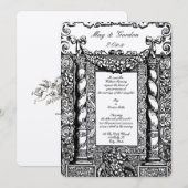  Barokke Solomonic Column Lijst Wedding Kaart (Voorkant / Achterkant)