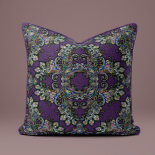 Barokke Splendor Kussen in Deep Plum