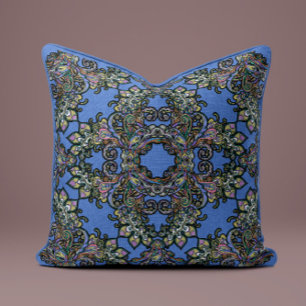 Barokke Splendor Kussen in Sky Blue