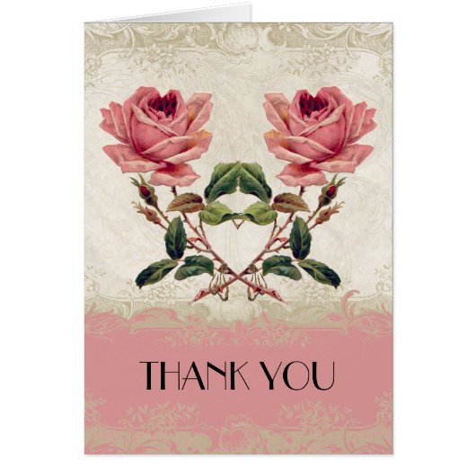 Barokke stijl Roos Blush Dank u Opmerkingen (Voorkant)