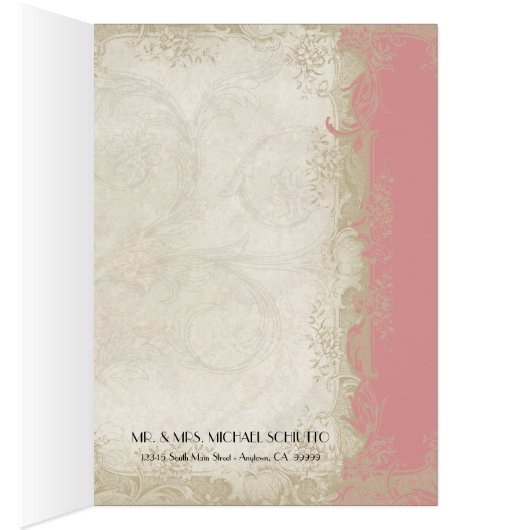 Barokke stijl Roos Blush Dank u Opmerkingen (Binnen (Rechts))