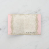 Barokke stijl  Roos Blush Dank u Opmerkingen Bedankkaart (Binnen)