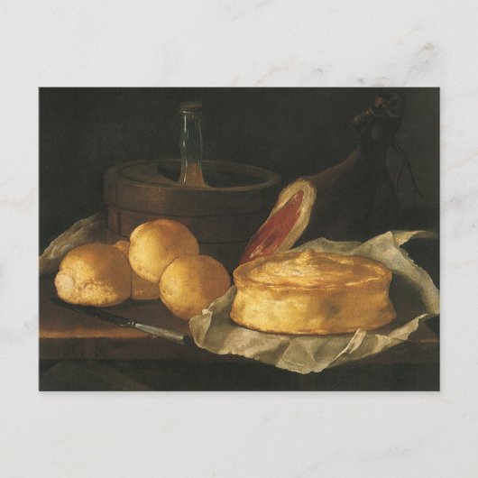  barokke stilleven met brood, kunst, am briefkaart (Voorkant)
