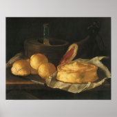  barokke stilleven met brood, kunst, am poster (Voorkant)