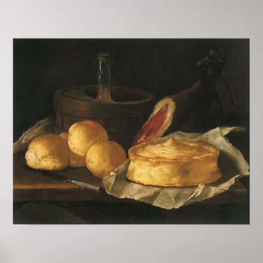 barokke stilleven met brood, kunst, am poster (Voorkant)