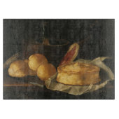 barokke stilleven met brood, kunst, am snijplank (Voorkant)