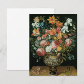 barokke stilstaande bloemen in een fase (Voorkant / Achterkant)