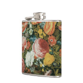  barokke stilstaande bloemen in een fase heupfles (Links)