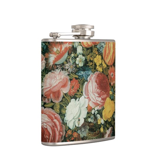  barokke stilstaande bloemen in een fase heupfles (Rechts)